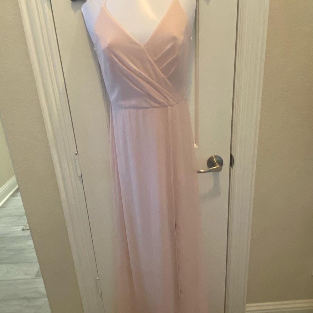 Blush floor length dress